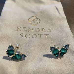 Kendra Scott Blair Butterfly Teal and Blue Earrings